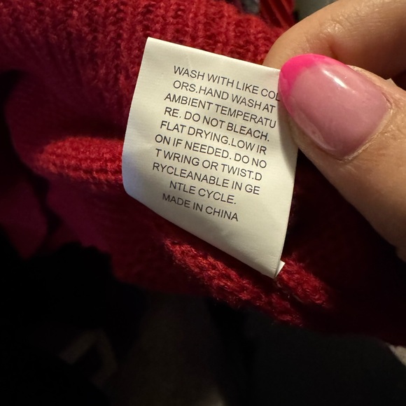 Red Ruffled Buttoned Sweater - Picture 5 of 5